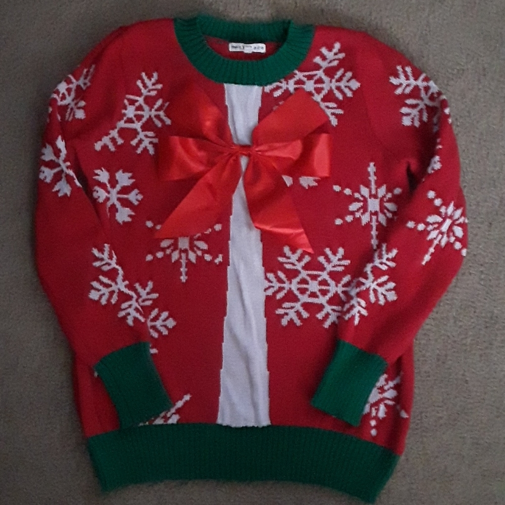 Mesh + Lace Holiday sweater